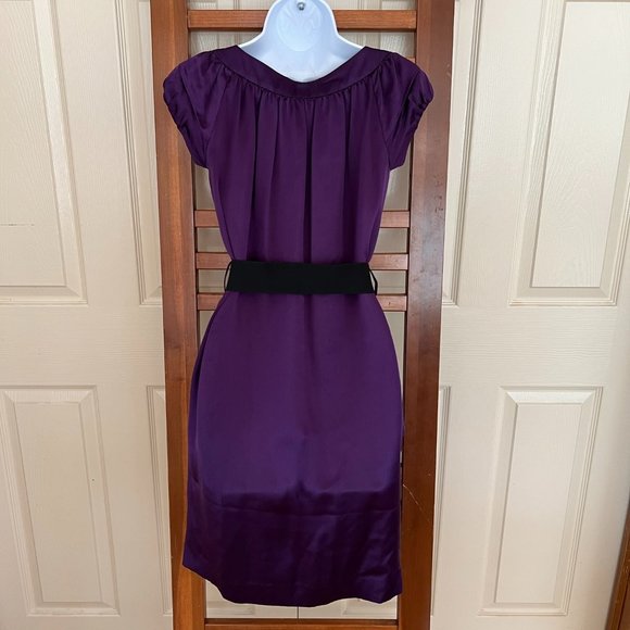 NWT Banana Republic 100% Silk Plum mini dress - Picture 2 of 8